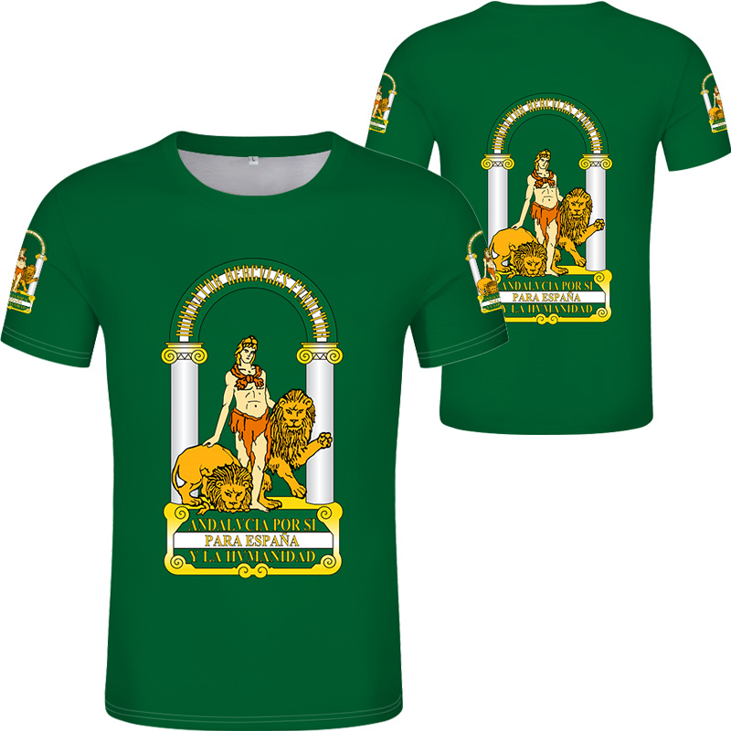 Summer Clothing In Spanish - Andalusia Spain Flag Graphic T Shirts