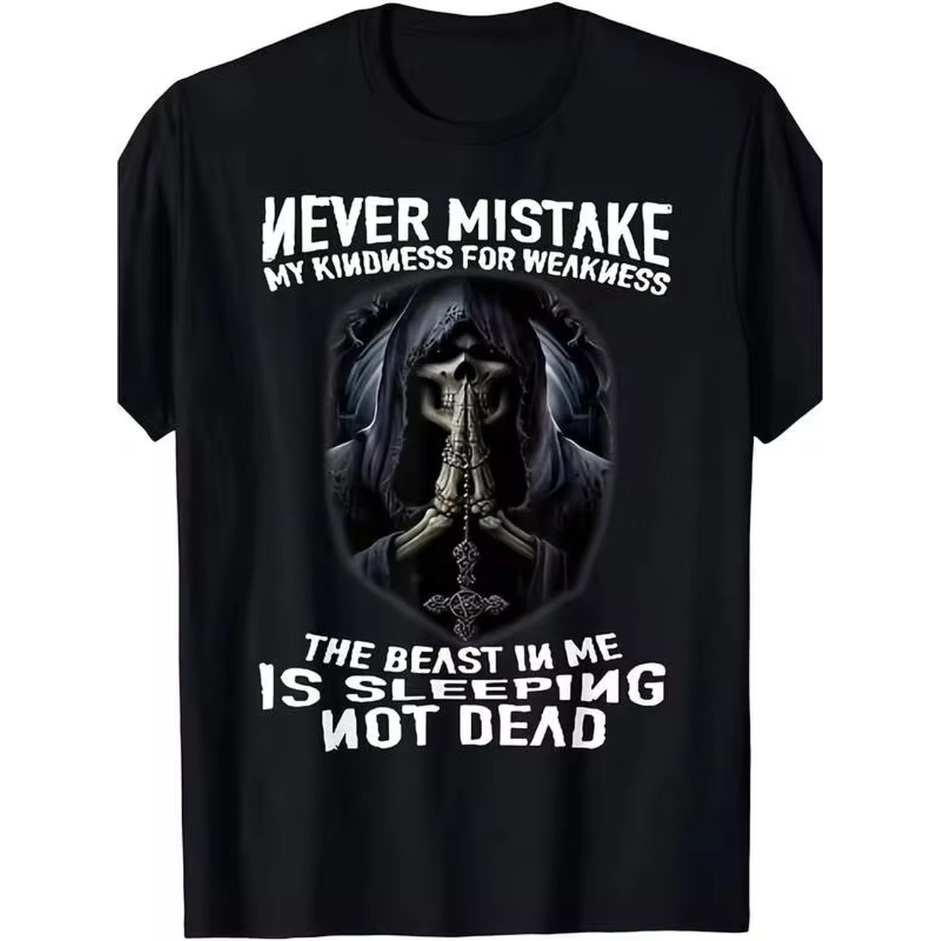 Summer Clothing Aesthetic - Men's Pure Gothic Skull Pattern T-Shirt