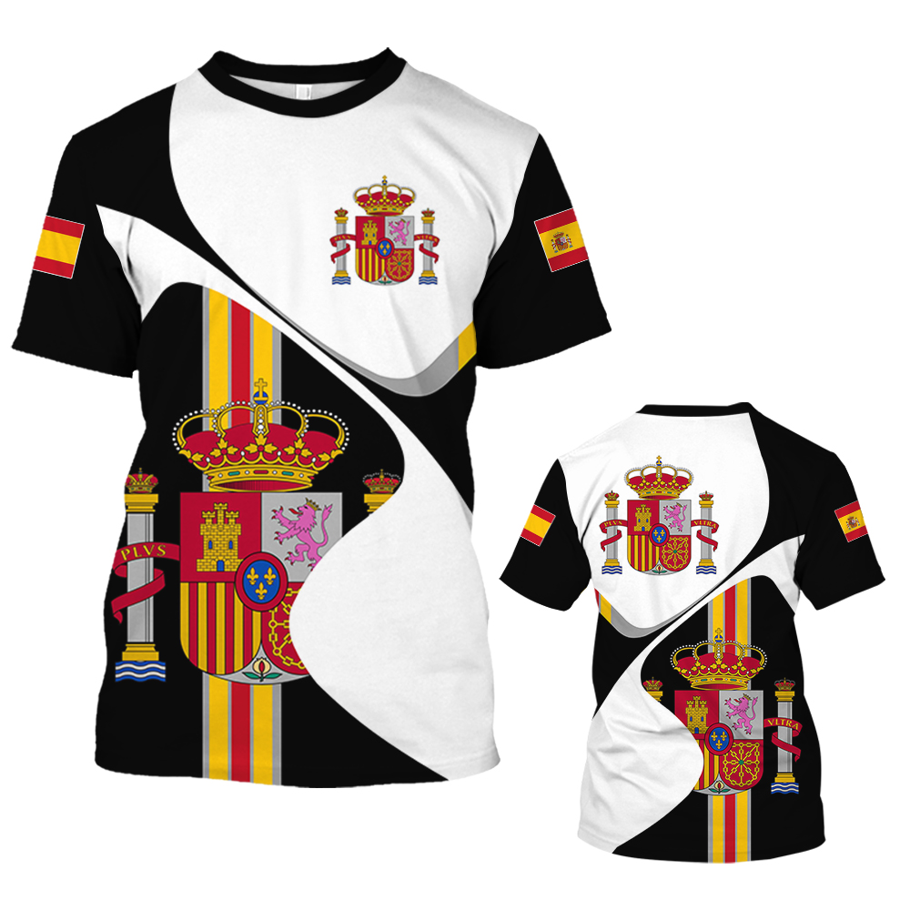 Summer Clothing In Spanish - 2026VintageSpain T-shirt for 3D Flag Spanish