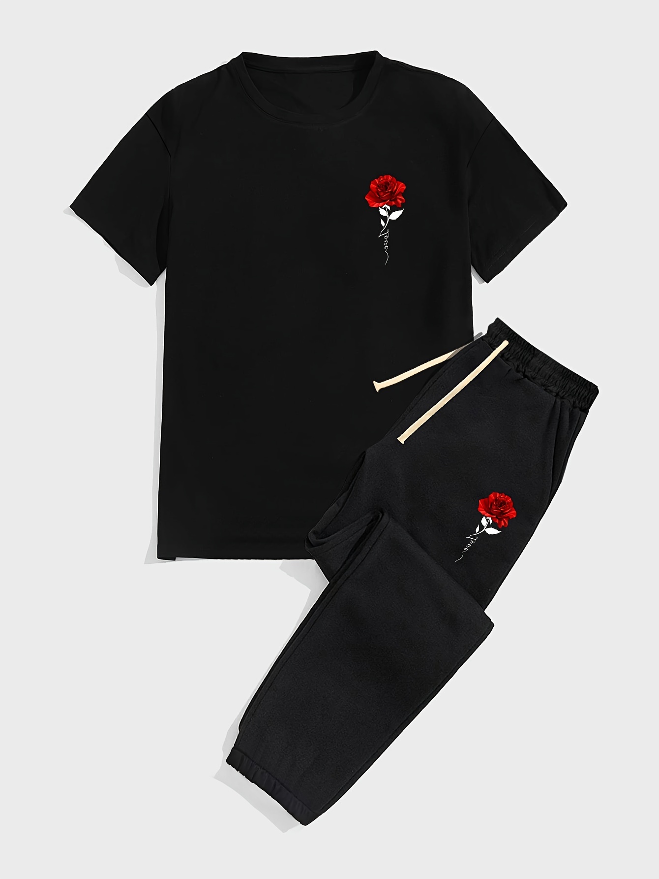 Summer Rose Clothing - Men's fashion new summer rose print