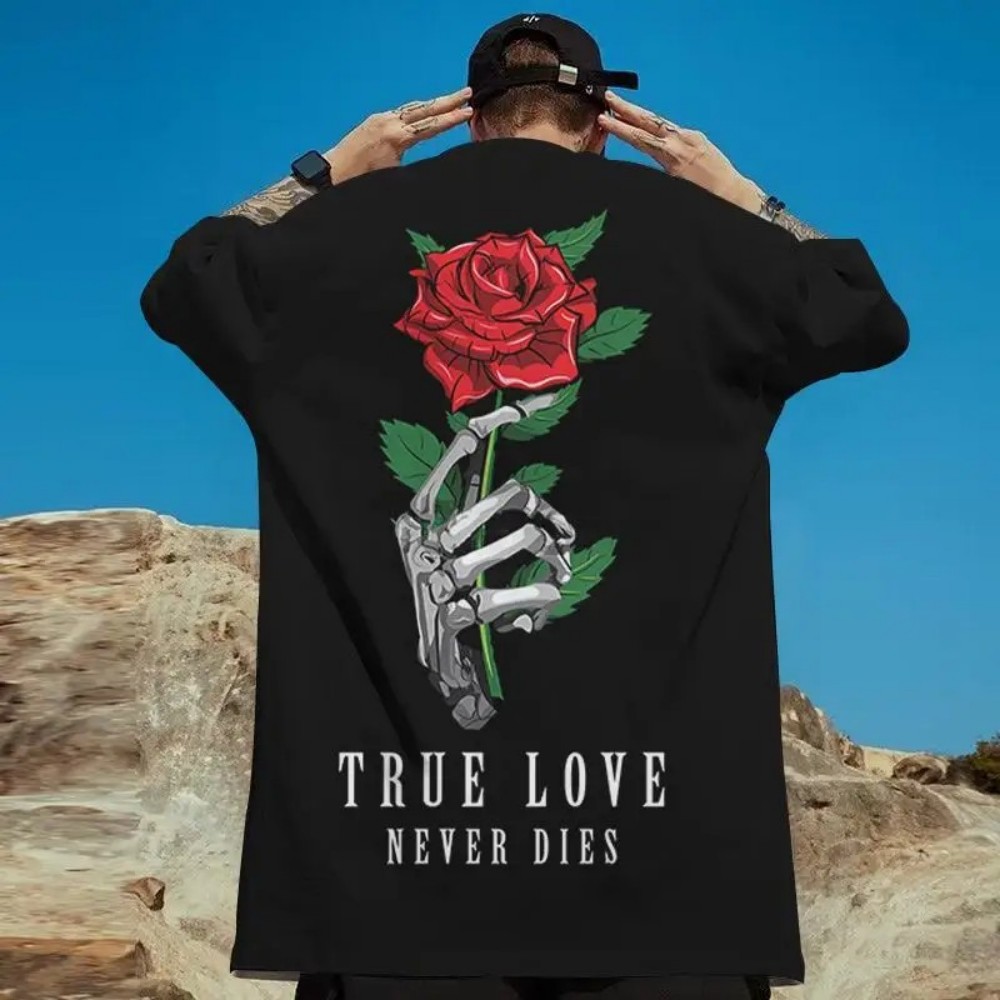 Summer Rose Clothing - Harajuku in Hand Rose Letter Pattern