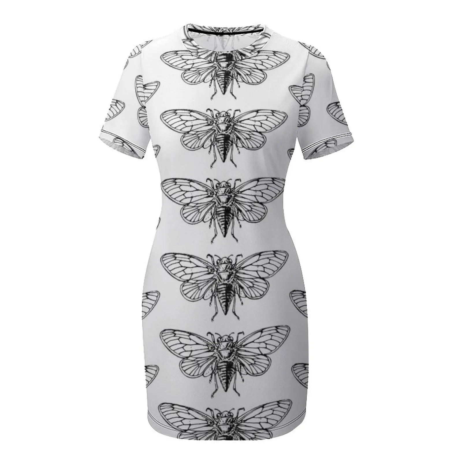Vintage Cicada Drawing Short-S - Summer Clothing Drawing recension och pris
