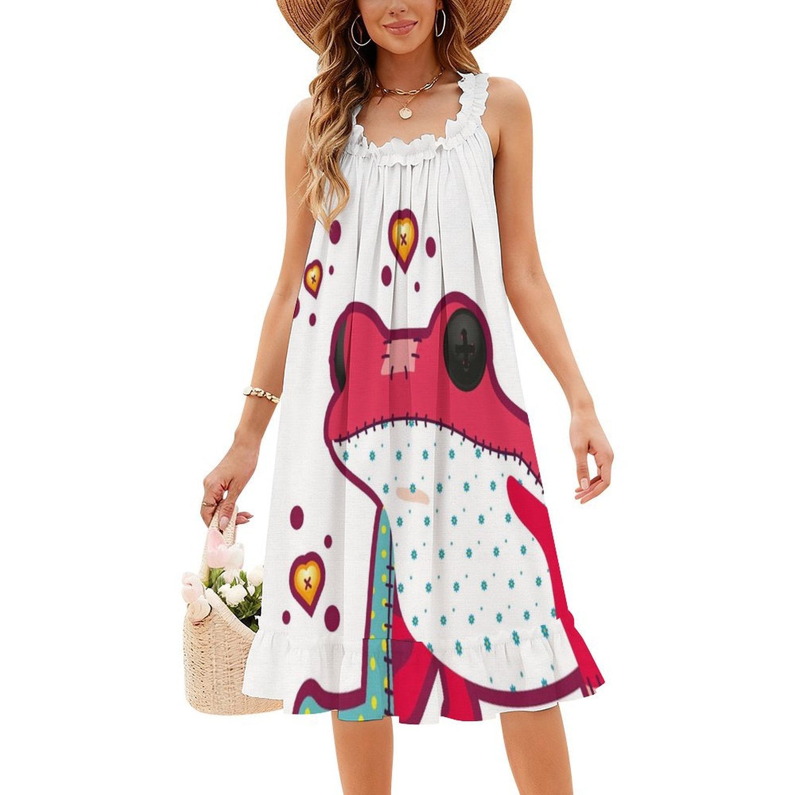 Ragdoll Frog Bohemian Sleevele - Summer Vacation Clothing Women recension och pris