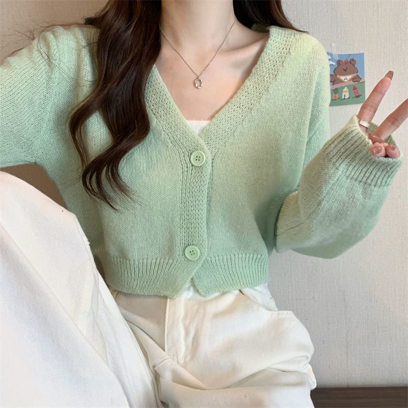 Crop Cardigan Women Slim Autum - Summer Clothing Aesthetic recension och pris
