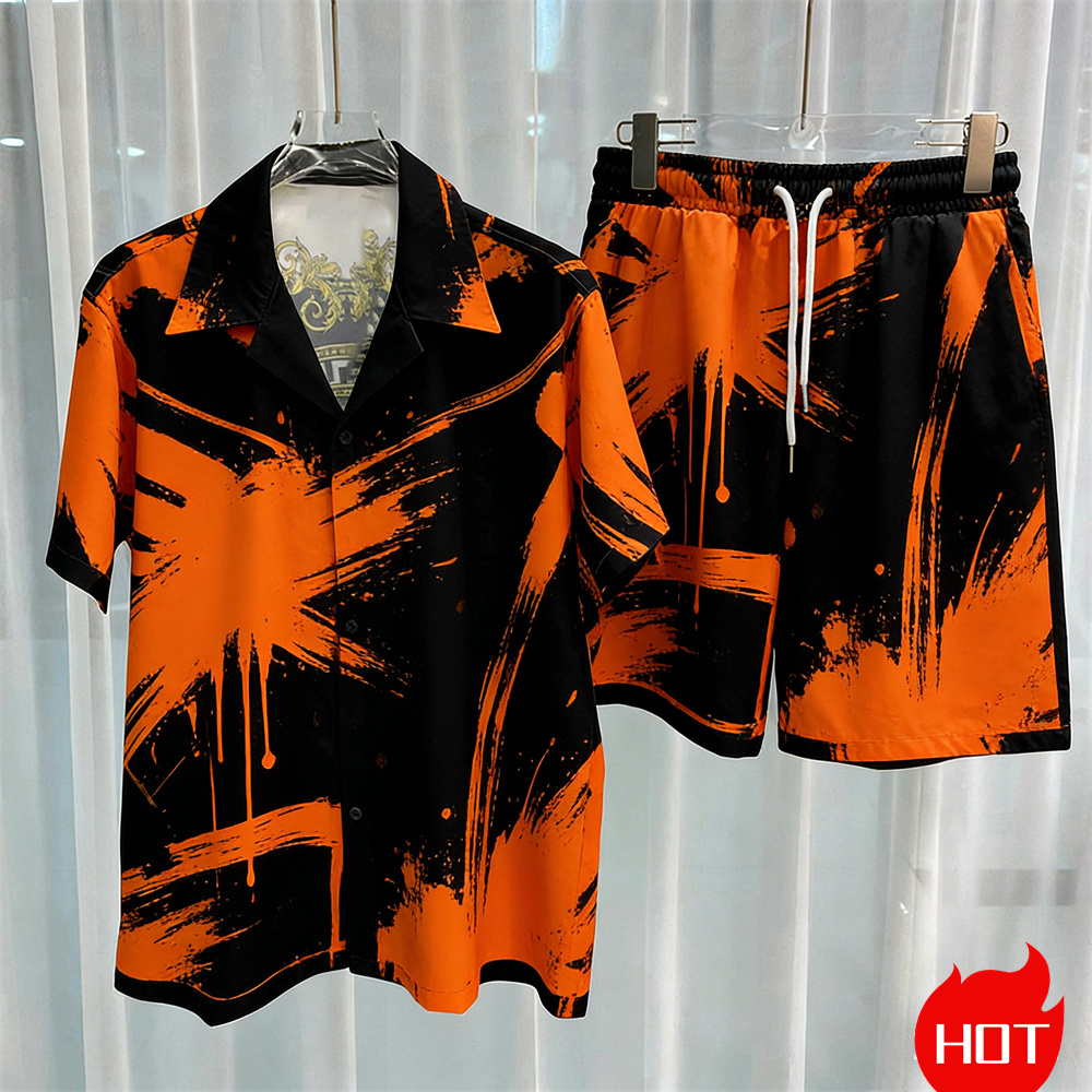 Digital printed men's set fash - Summer Clothing Haul recension och pris