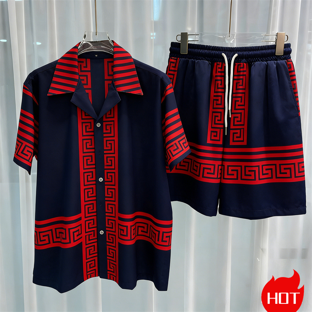 Digital printed men's set fash - Summer Clothing Haul recension och pris