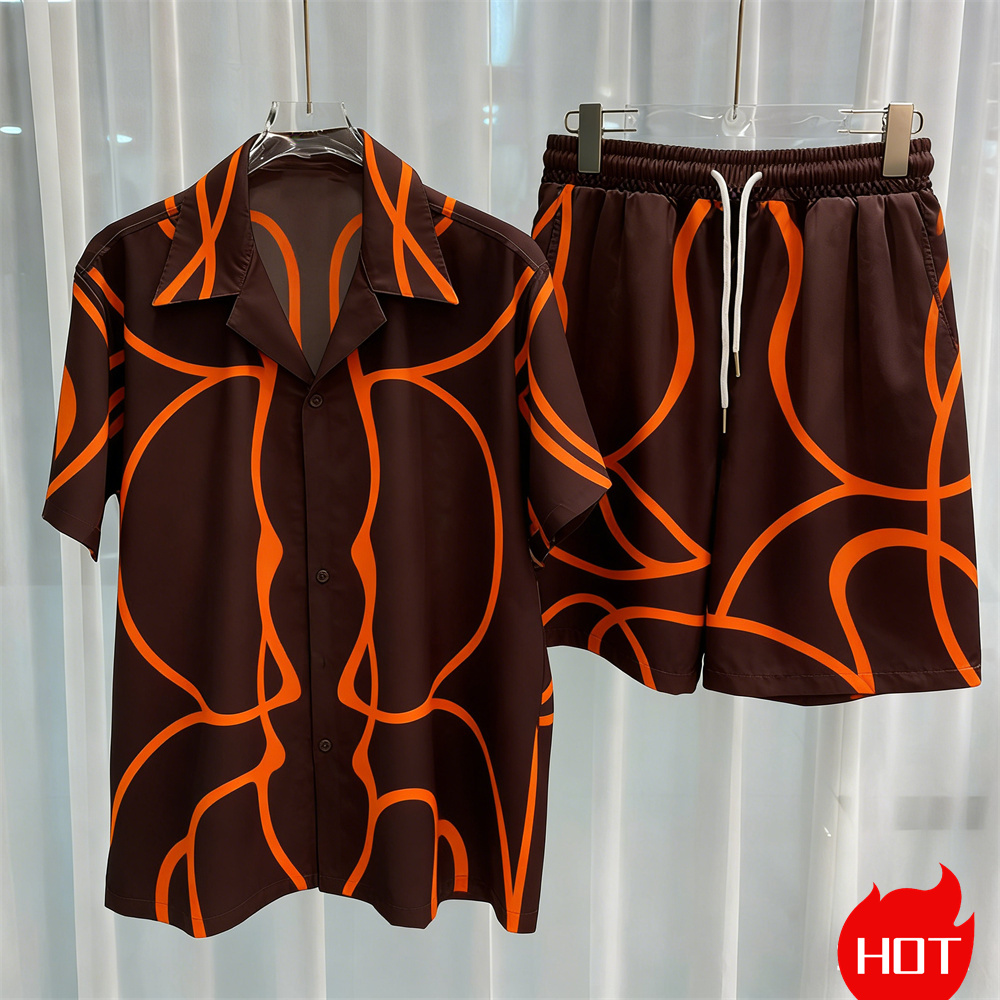 Digital printed men's set fash - Summer Clothing Haul recension och pris