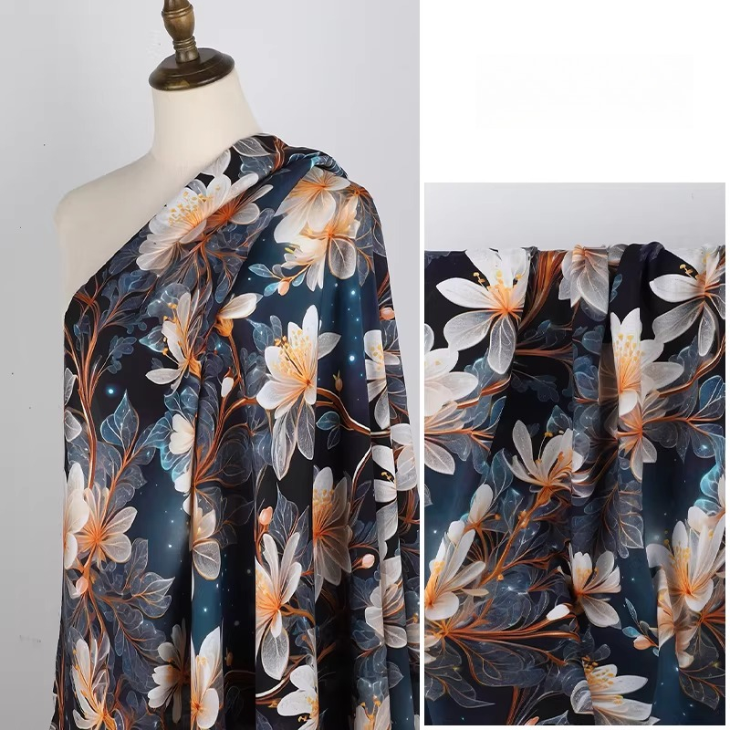 3D Printed Flower Rayon Fabric - Soft Summer Yellow Clothing recension och pris