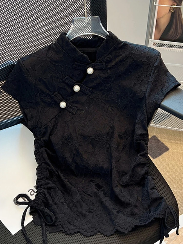 Chinese Styl Shirts Stand Neck - Summer Clothing Drawing recension och pris