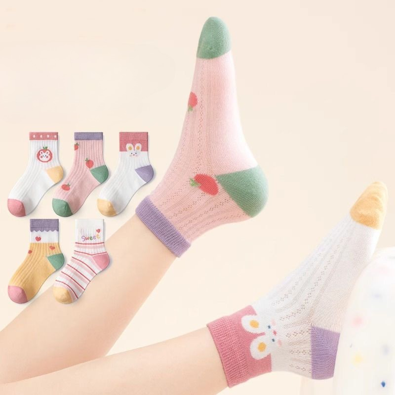Kids Socks 5 Pairs/Lot Spring  - Summer Clothing Baby Girl recension och pris