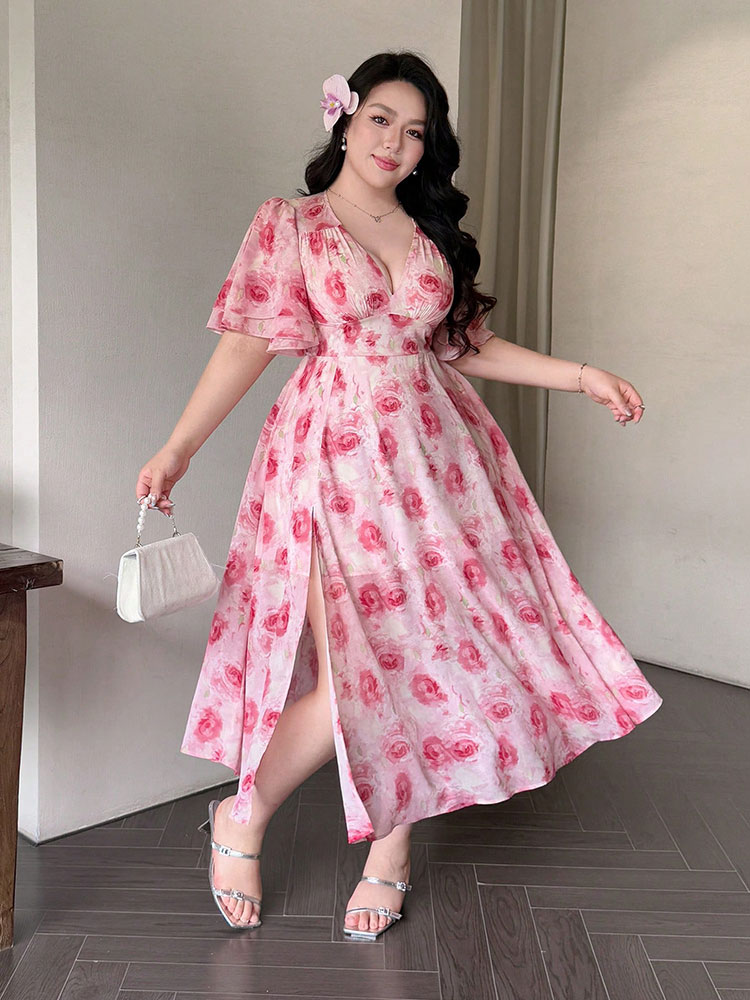 New Big Size Sexy V-Neck Flora - Summer Days Clothing recension och pris