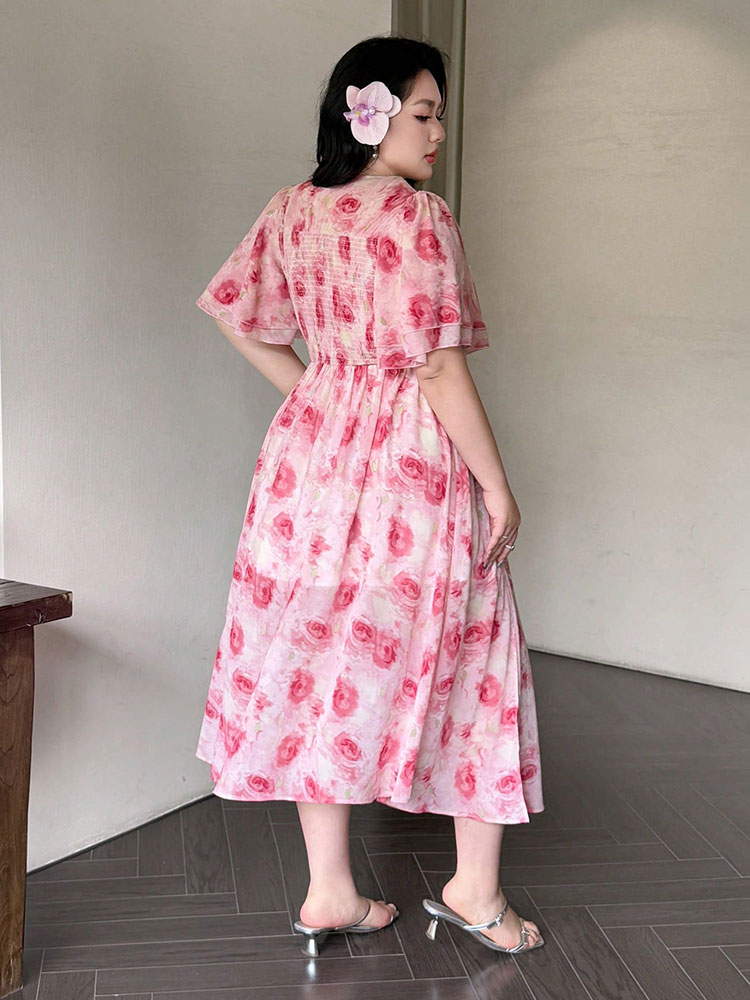 New Big Size Sexy V-Neck Flora - Summer Days Clothing recension och pris