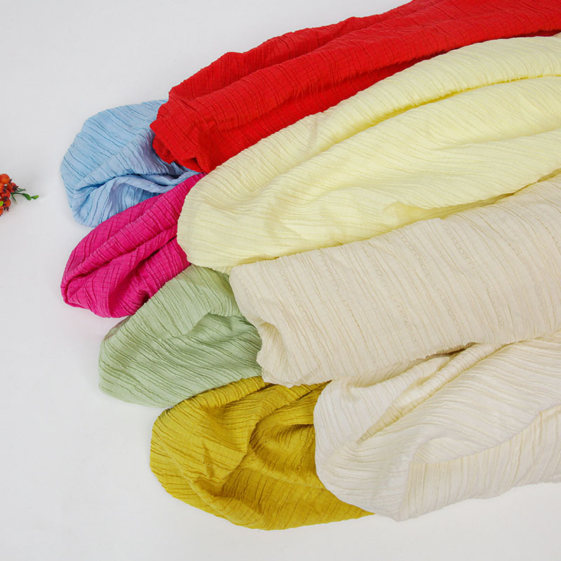 Plain Chiffon Pleated Fabric B - Soft Summer Yellow Clothing recension och pris