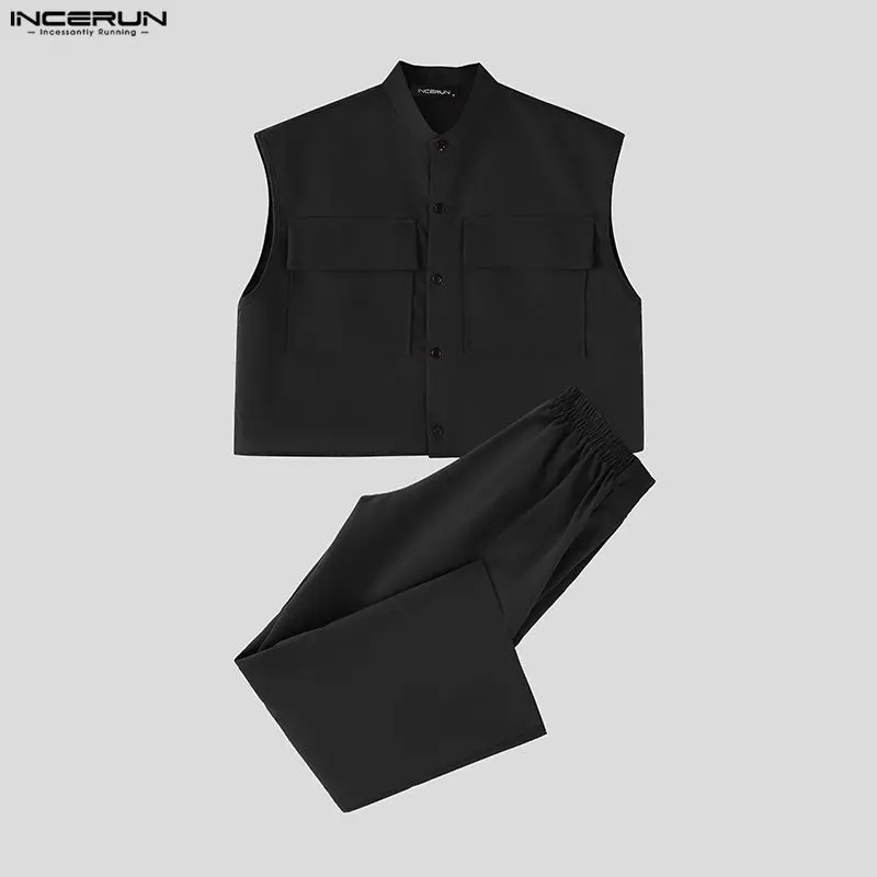 INCERUN Men Sets Solid Sleevel - Summer Clothing Haul recension och pris
