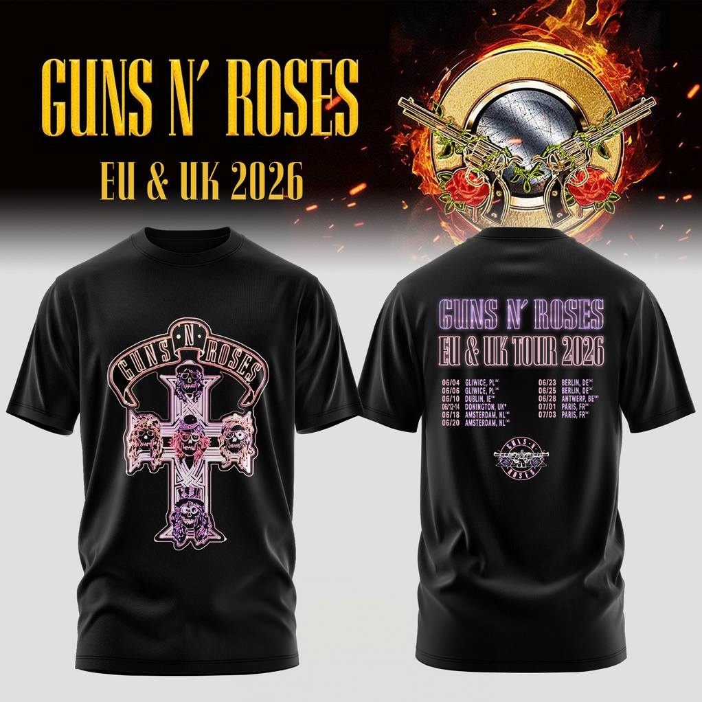 Guns N Roses EU & UK TOUR 2026 - Summer Clothing Uk Men recension och pris