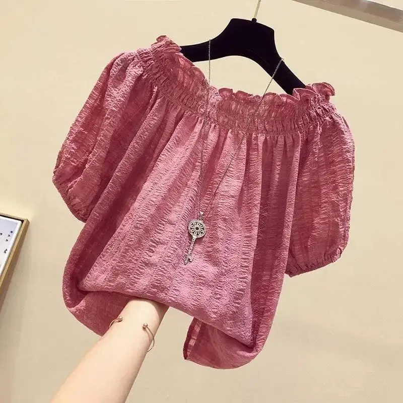 Rose Red casual slash neck puf - Summer Rose Clothing recension och pris