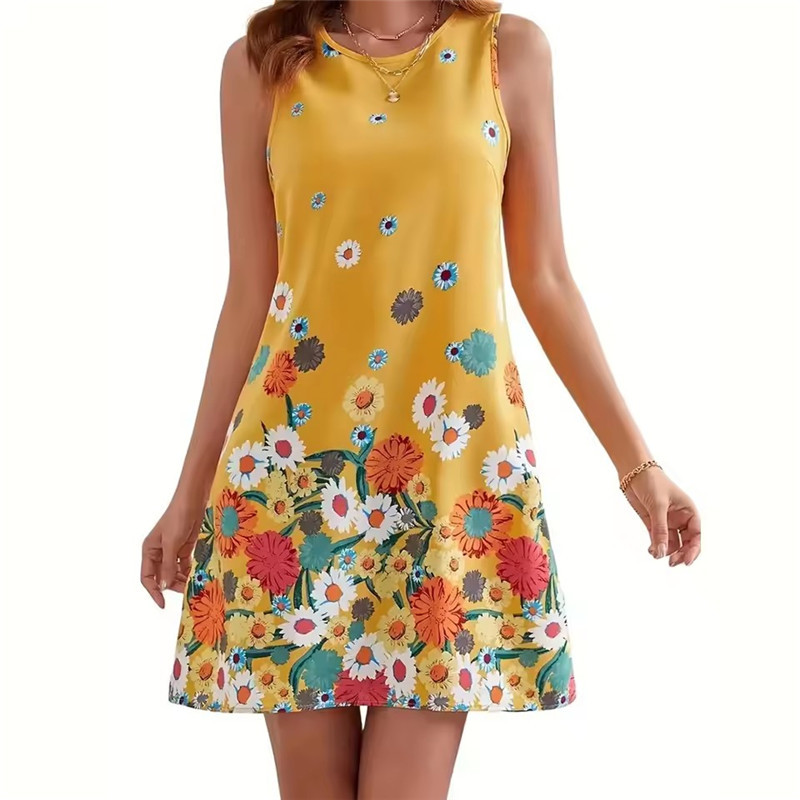Yellow Floral Dress Women Slee - Soft Summer Yellow Clothing recension och pris
