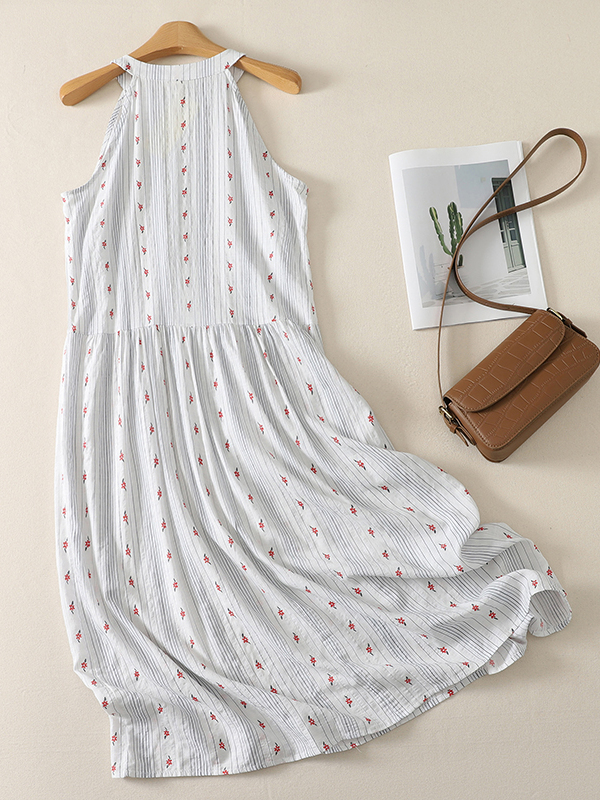 Elegant A-Line Dress Floral Pr - Summer Line Clothing Brand recension och pris
