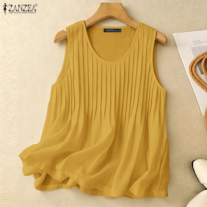 ZANZEA Woman Summer Pintuck Ta - Summer Clothing Plus Size recension och pris