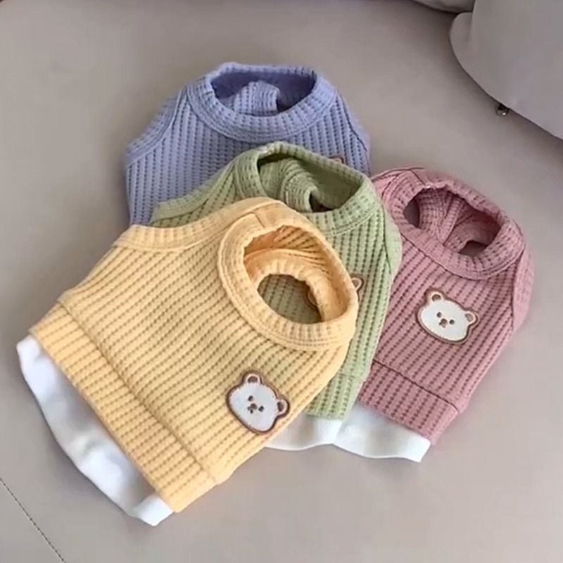 Yellow Waffle Pet Clothes Summ - Soft Summer Yellow Clothing recension och pris