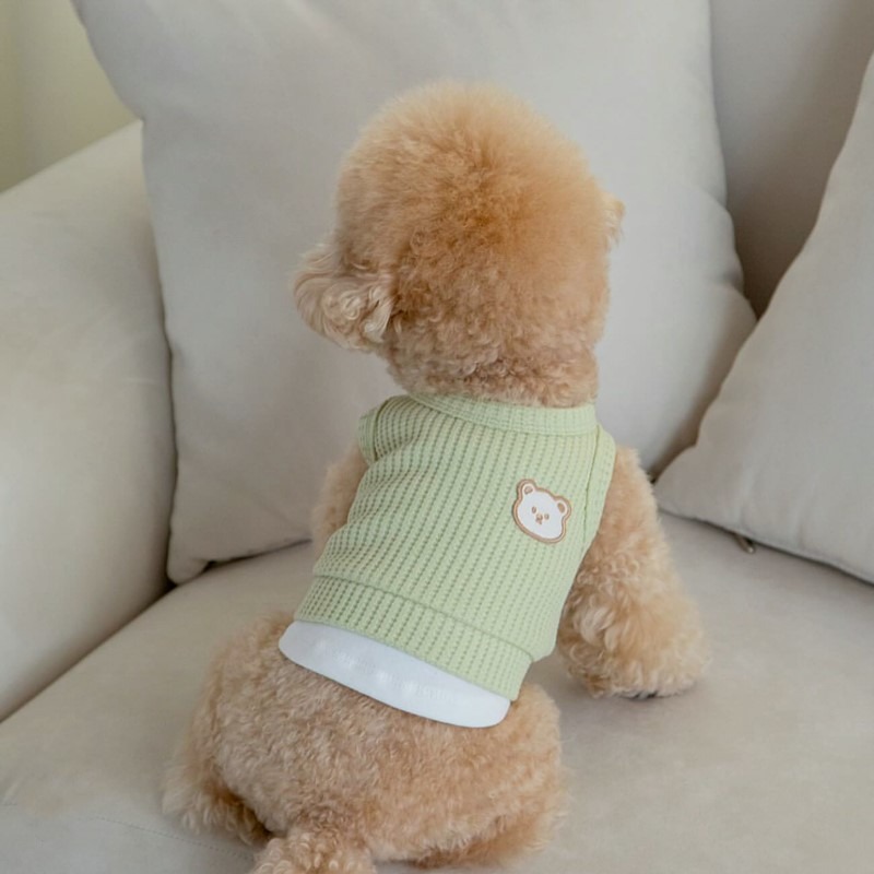 Yellow Waffle Pet Clothes Summ - Soft Summer Yellow Clothing recension och pris