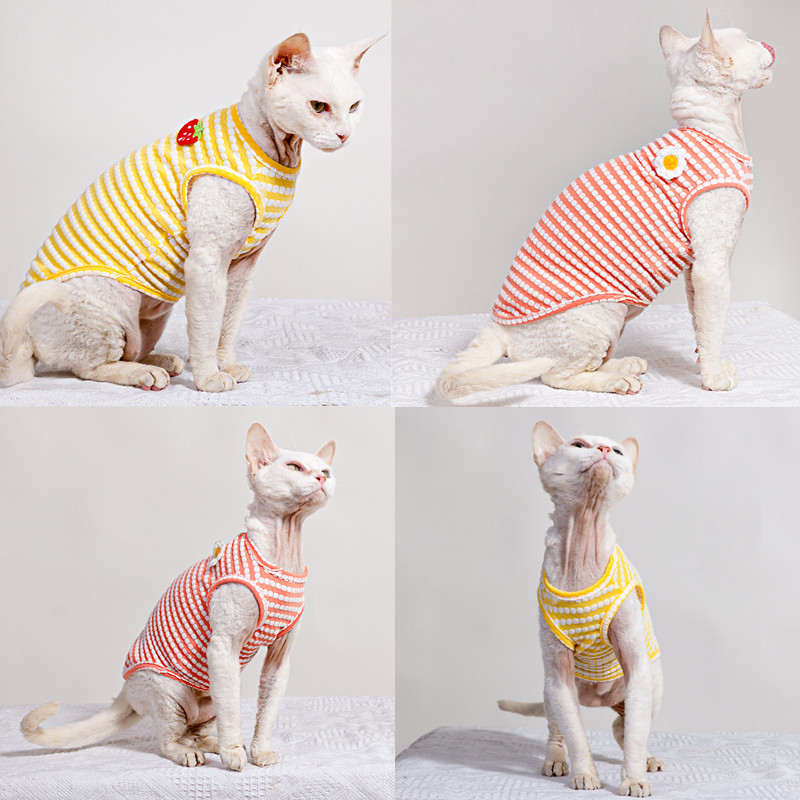 Summer T-Shirt for Sphynx Cat  - Soft Summer Yellow Clothing recension och pris
