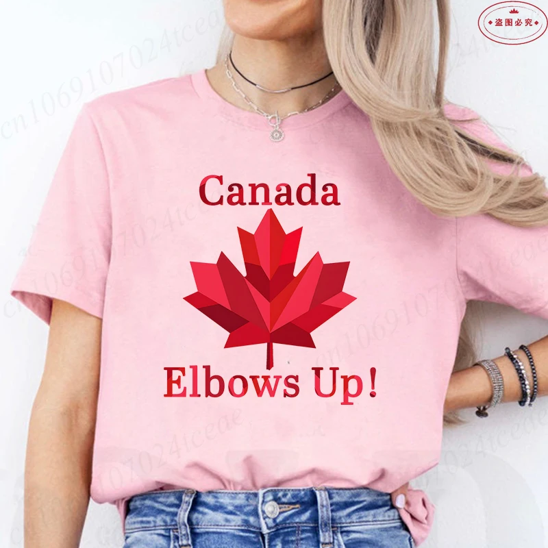 Elbows Up Canada Women T-shirt - Summer Clothing Women Canada recension och pris