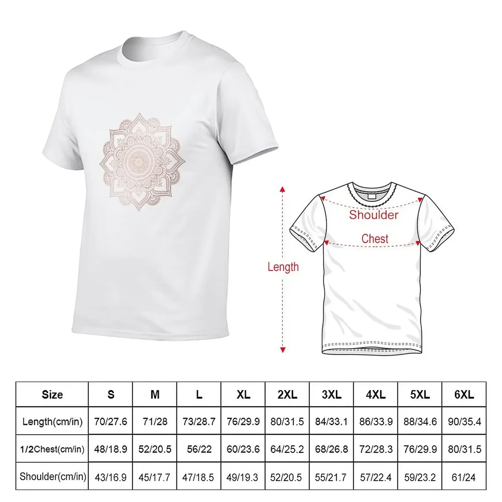 Rose Gold Mandala T-Shirt tees - Summer Rose Clothing recension och pris