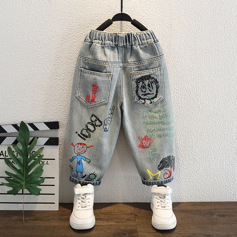 Baby Boy Jeans For Children Ch - Summer Clothing Drawing recension och pris