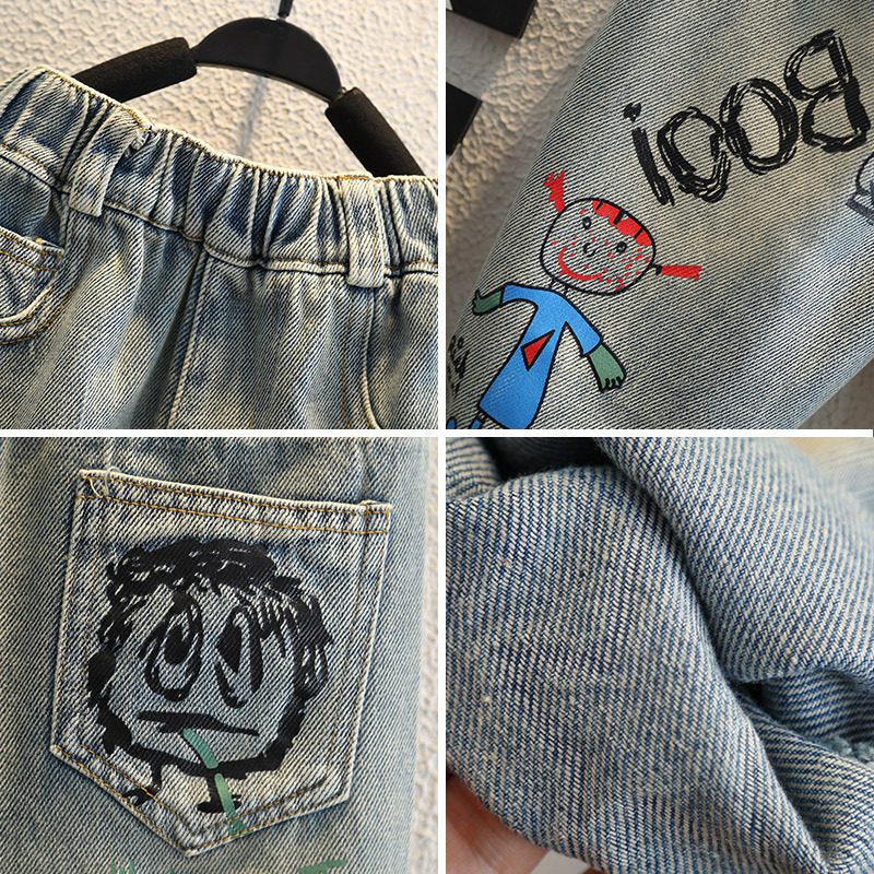 Baby Boy Jeans For Children Ch - Summer Clothing Drawing recension och pris