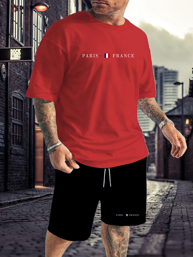 Men's Tracksuit 2 Piece O-neck - Summer Clothing Plus Size recension och pris
