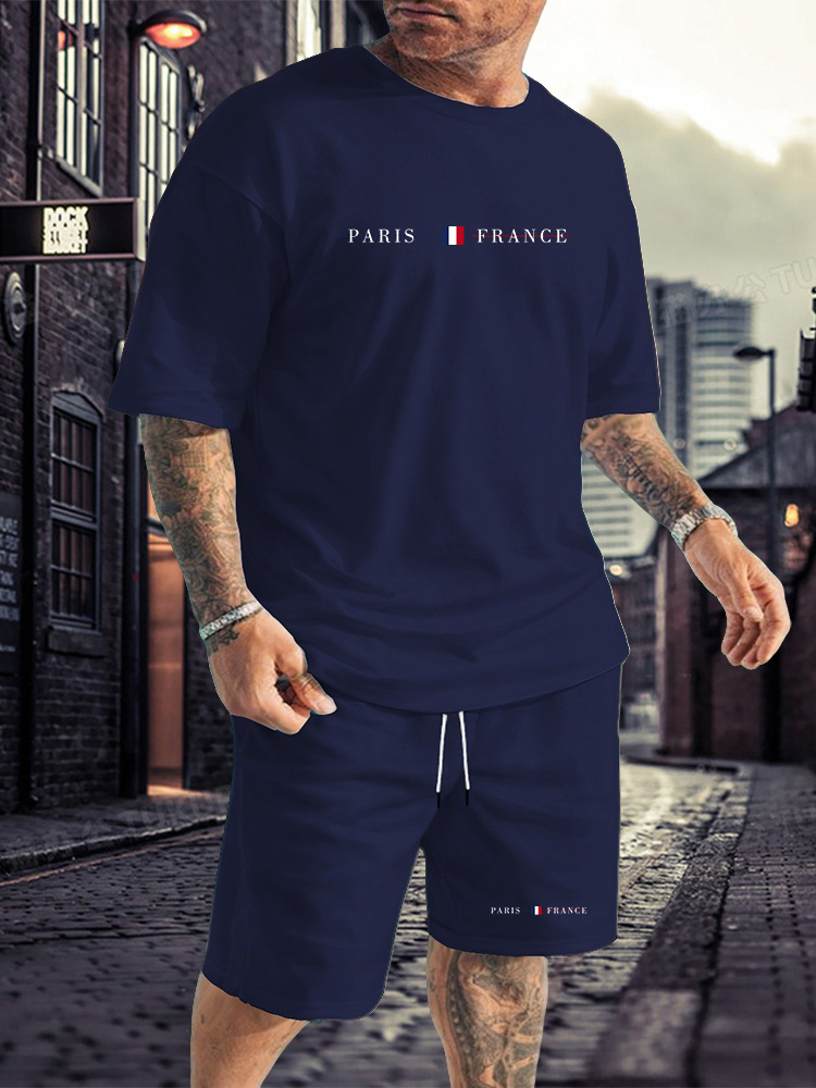 Men's Tracksuit 2 Piece O-neck - Summer Clothing Plus Size recension och pris