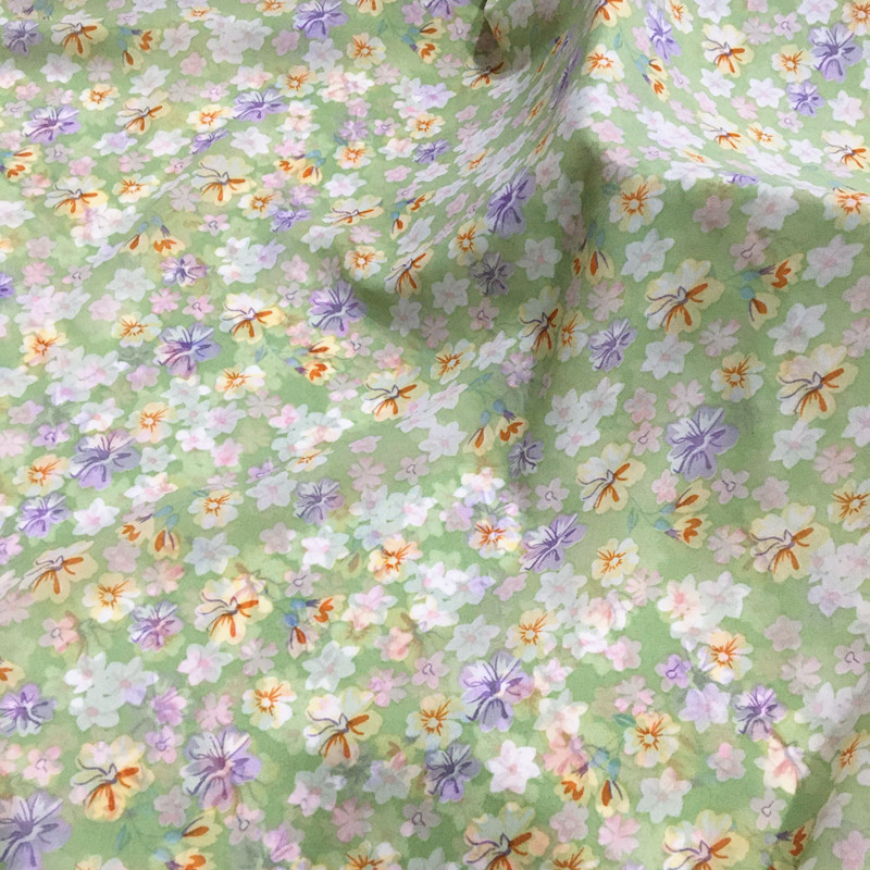 Flower Chiffon Fabric By The M - Soft Summer Yellow Clothing recension och pris