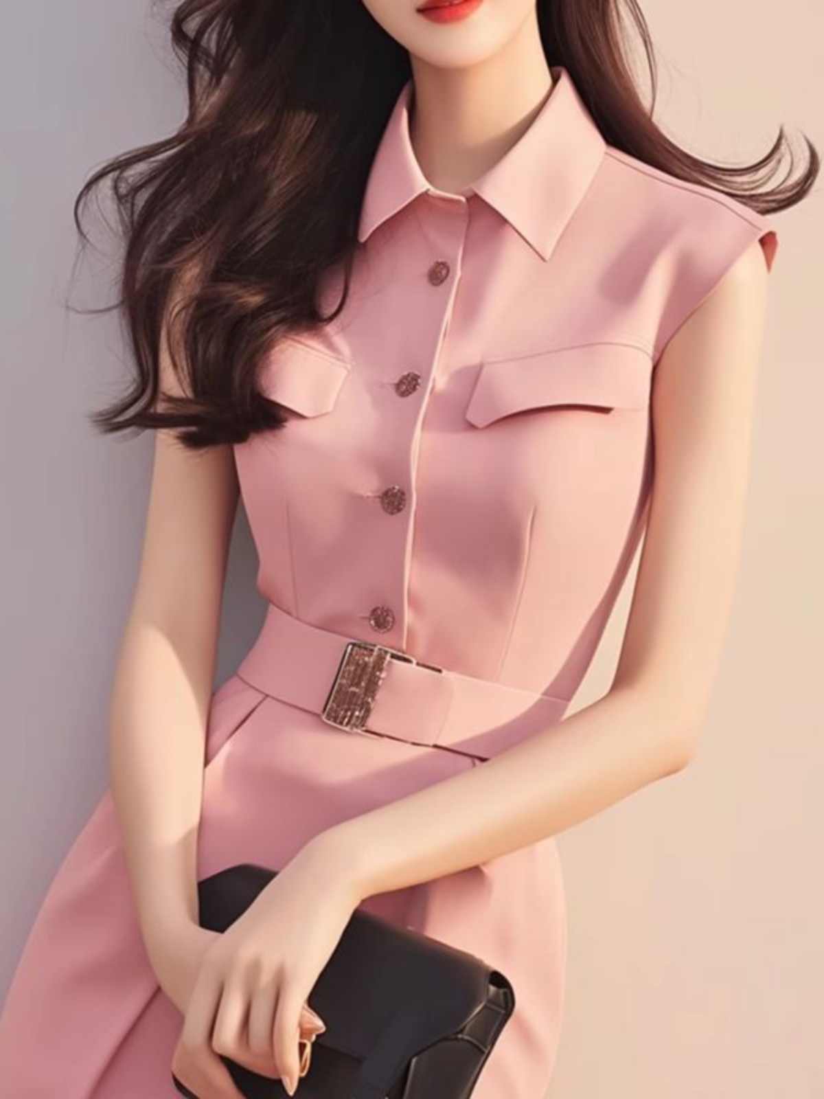 Elegant Pink Long Dress Stylis - Summer Line Clothing Brand recension och pris