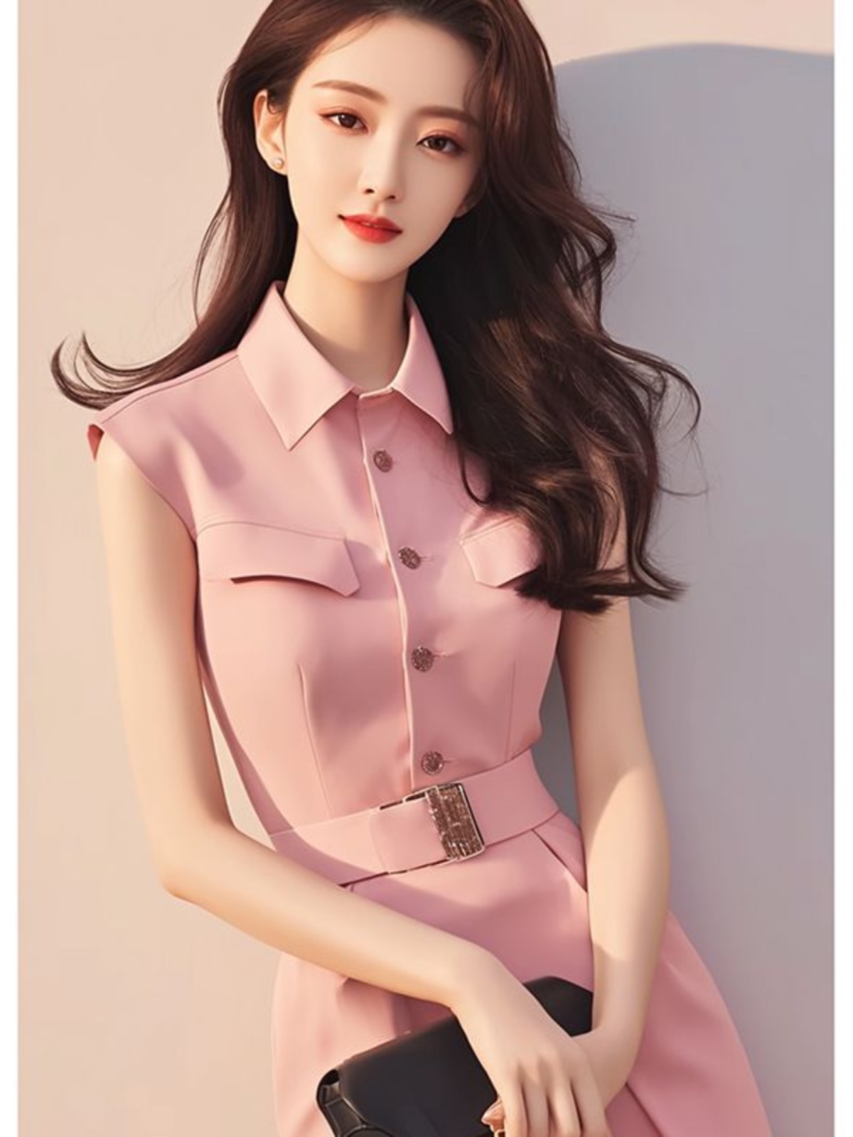 Elegant Pink Long Dress Stylis - Summer Line Clothing Brand recension och pris