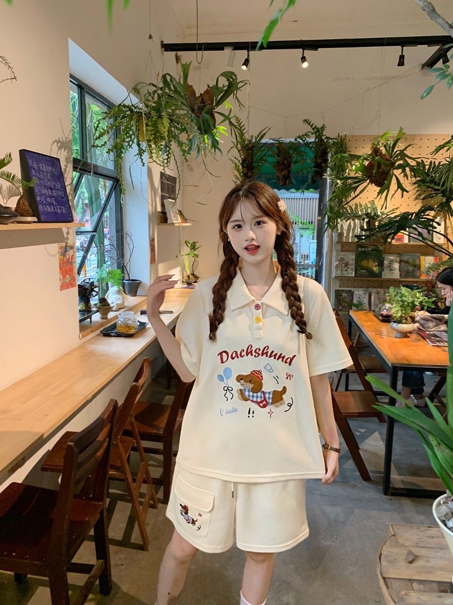 Kawaii Embroidery Dog Japan St - Summer Clothing For Japan recension och pris