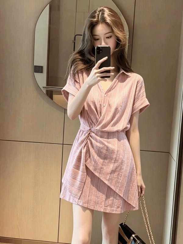 Slimming Striped Short Sleeve  - Summer Line Clothing Brand recension och pris