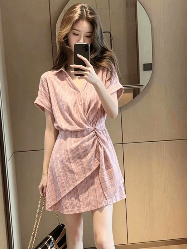 Slimming Striped Short Sleeve  - Summer Line Clothing Brand recension och pris