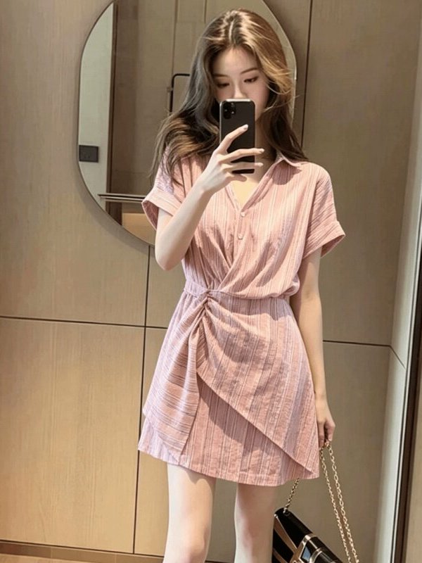 Slimming Striped Short Sleeve  - Summer Line Clothing Brand recension och pris