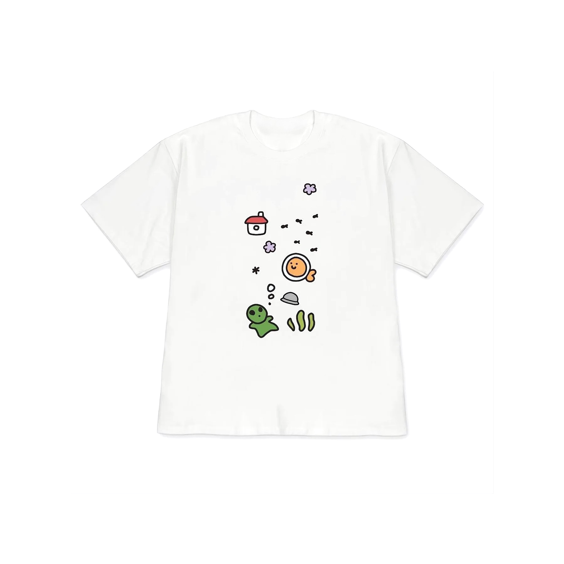 Korean Hand Drawn Style T-shir - Summer Clothing Reviews recension och pris