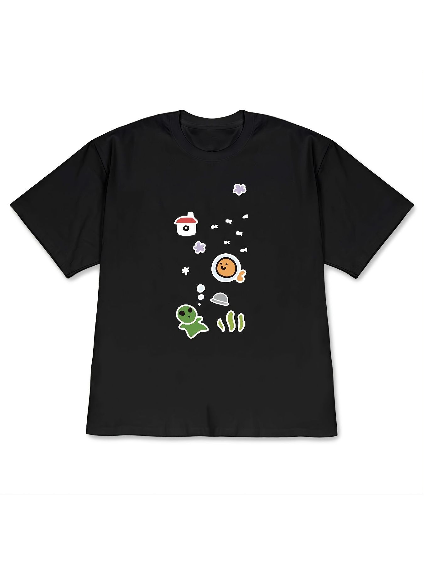 Korean Hand Drawn Style T-shir - Summer Clothing Reviews recension och pris